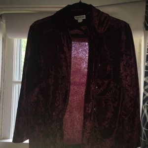 Vintage velvet button up jacket or shirt